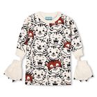 Younger Girls Beige Tiger Long Sleeve Dress, 1, hi-res