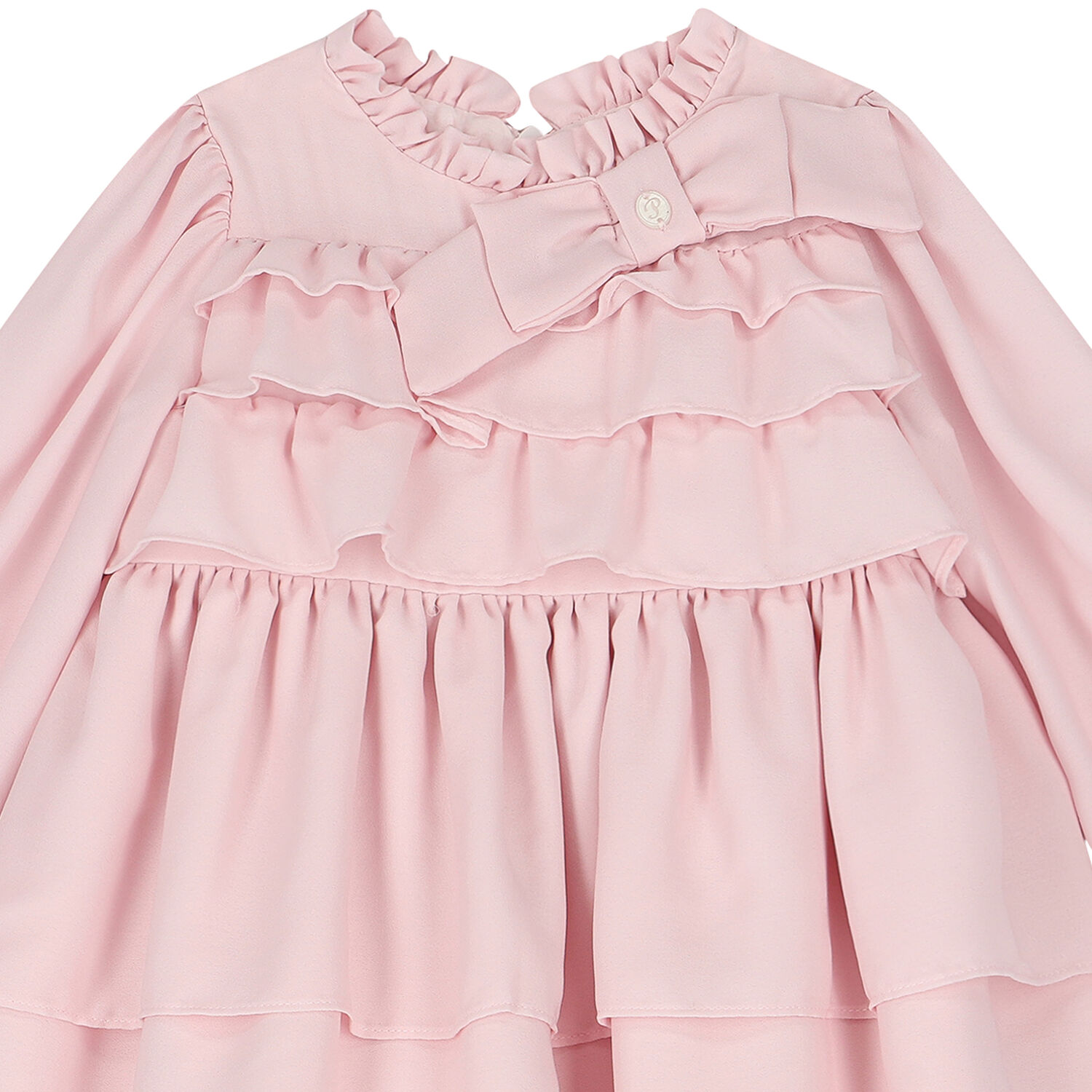 Younger Girls Pink Tiered Dress, 1, hi-res image number null
