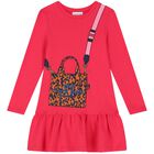 Girls Pink Logo Bag Dress, 1, hi-res