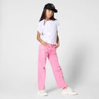 Girls Mini Me White Logo Trainers, 1, hi-res