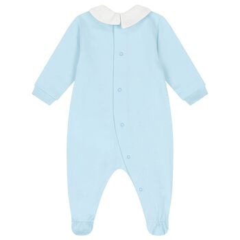 Blue Teddy Bear Logo Babygrow