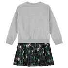 Girls Grey Sweatshirt & Green Dress Set, 1, hi-res