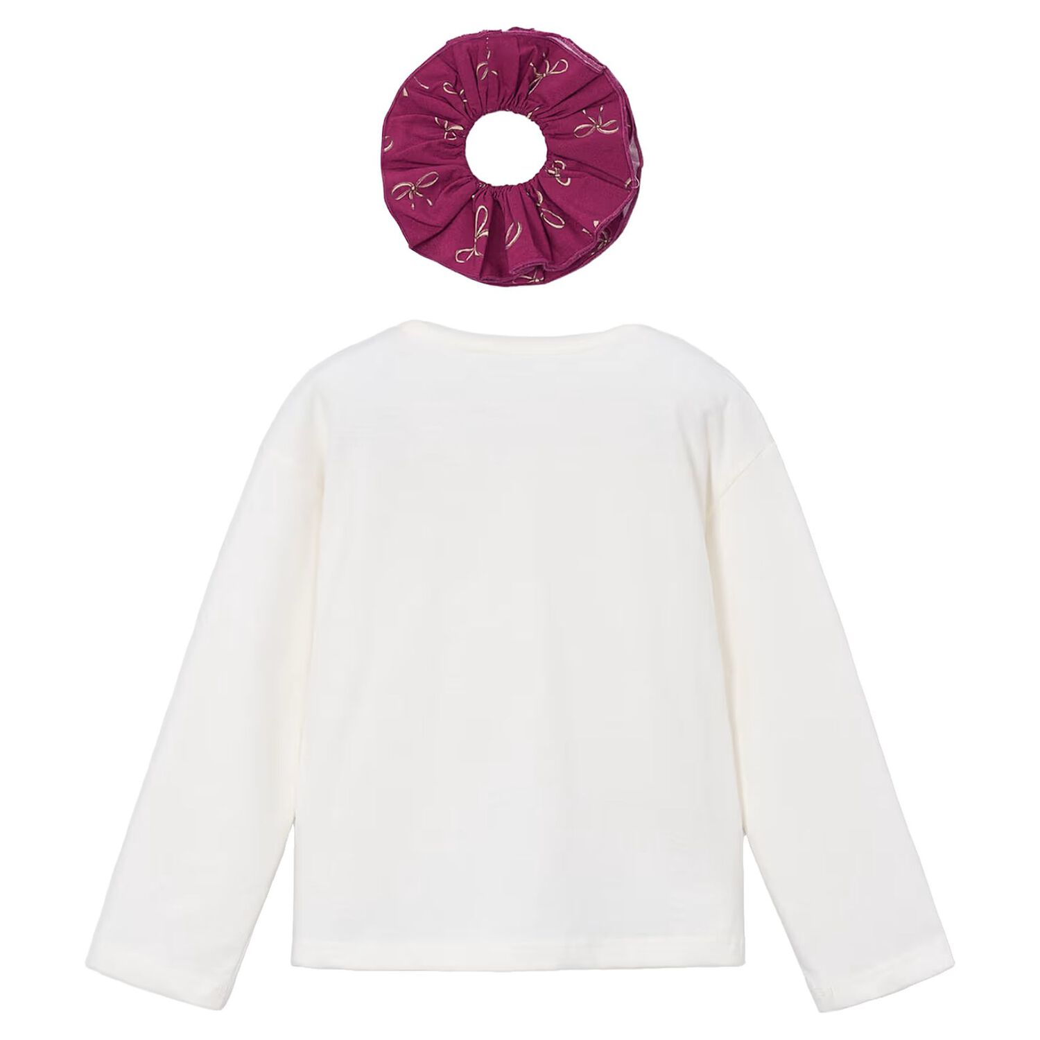 Girls Ivory Long Sleeve Top Set, 2, hi-res
