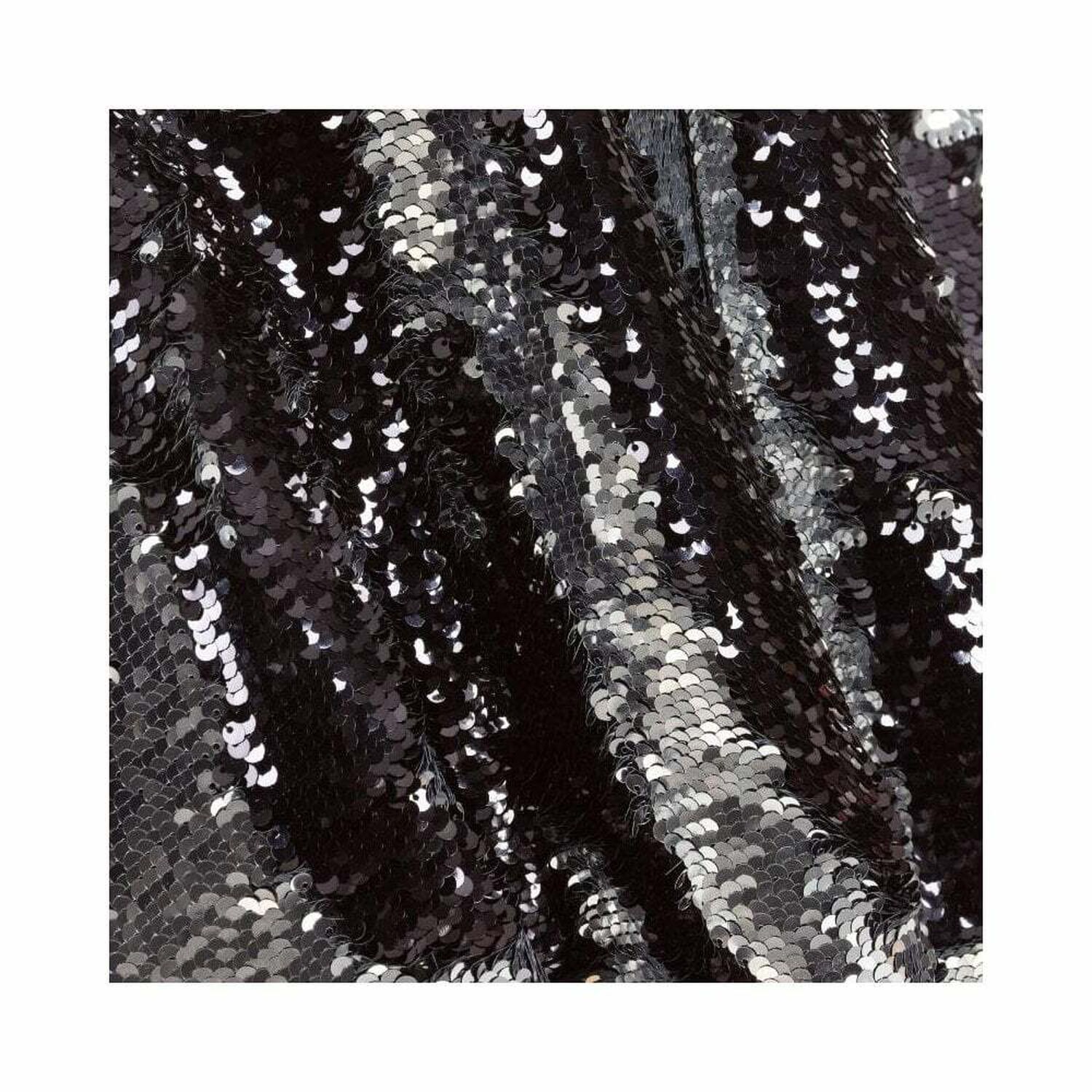 Girls Black & Silver Sequin Skirt, 1, hi-res image number null