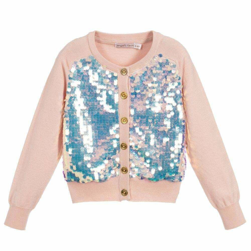 Girls 2025 sequin cardigan