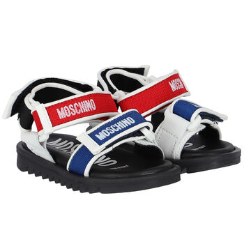 Black Logo Sandals