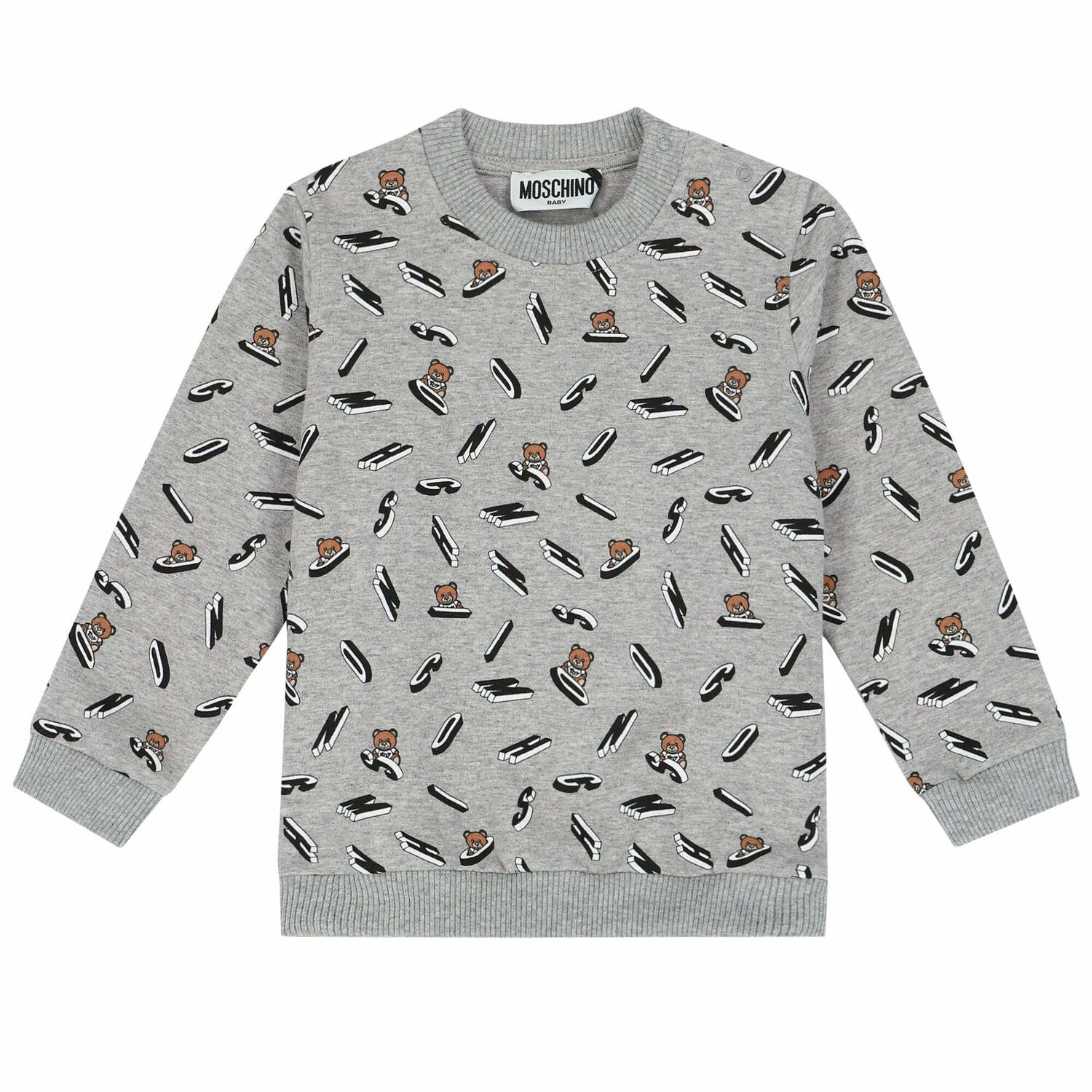 بدلة رياضية بشعار تيدى باللون الرمادى, 1, hi-res