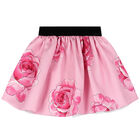 Girls Pink Roses Skirt, 2, hi-res
