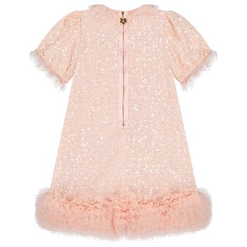 Girls Pink Embellished Dress