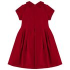 Girls Red Bow Ruffled Tulle Dress, 1, hi-res