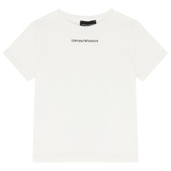 Boys White Logo T-Shirt