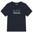 Boys Navy Blue Logo T-Shirt, 5, hi-res