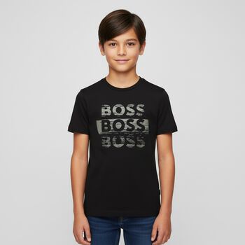Boys Black Logo T-Shirt