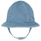 Baby Boys Blue Denim Crocodile Romper Set, 1, hi-res