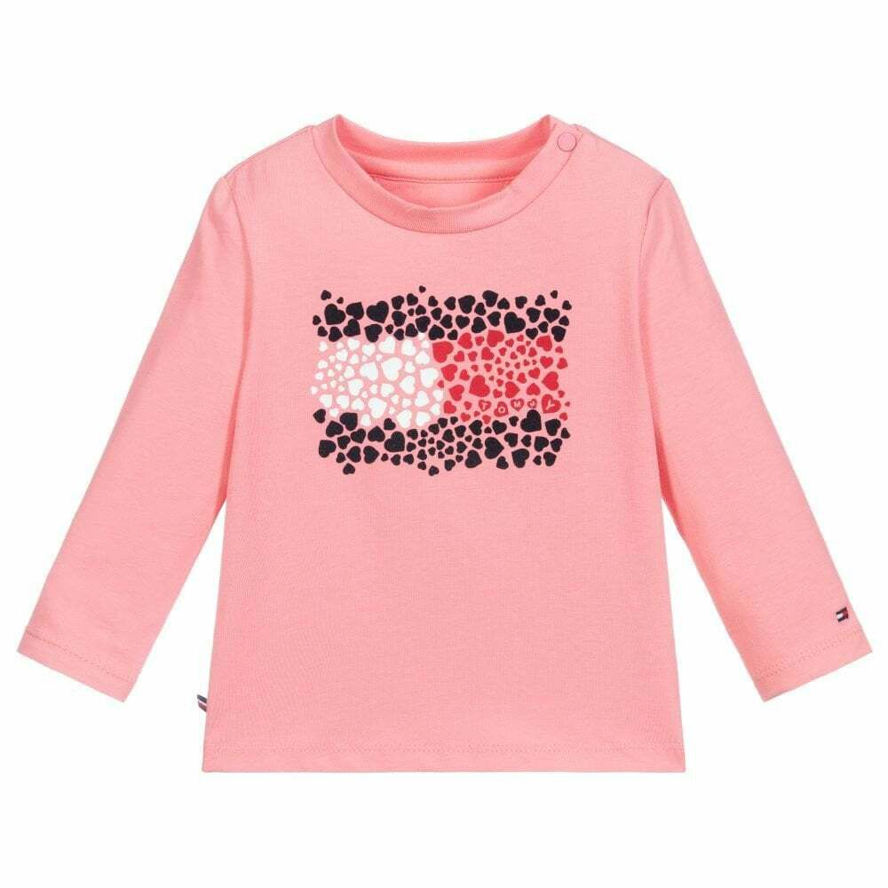 Tommy hilfiger pink long online sleeve