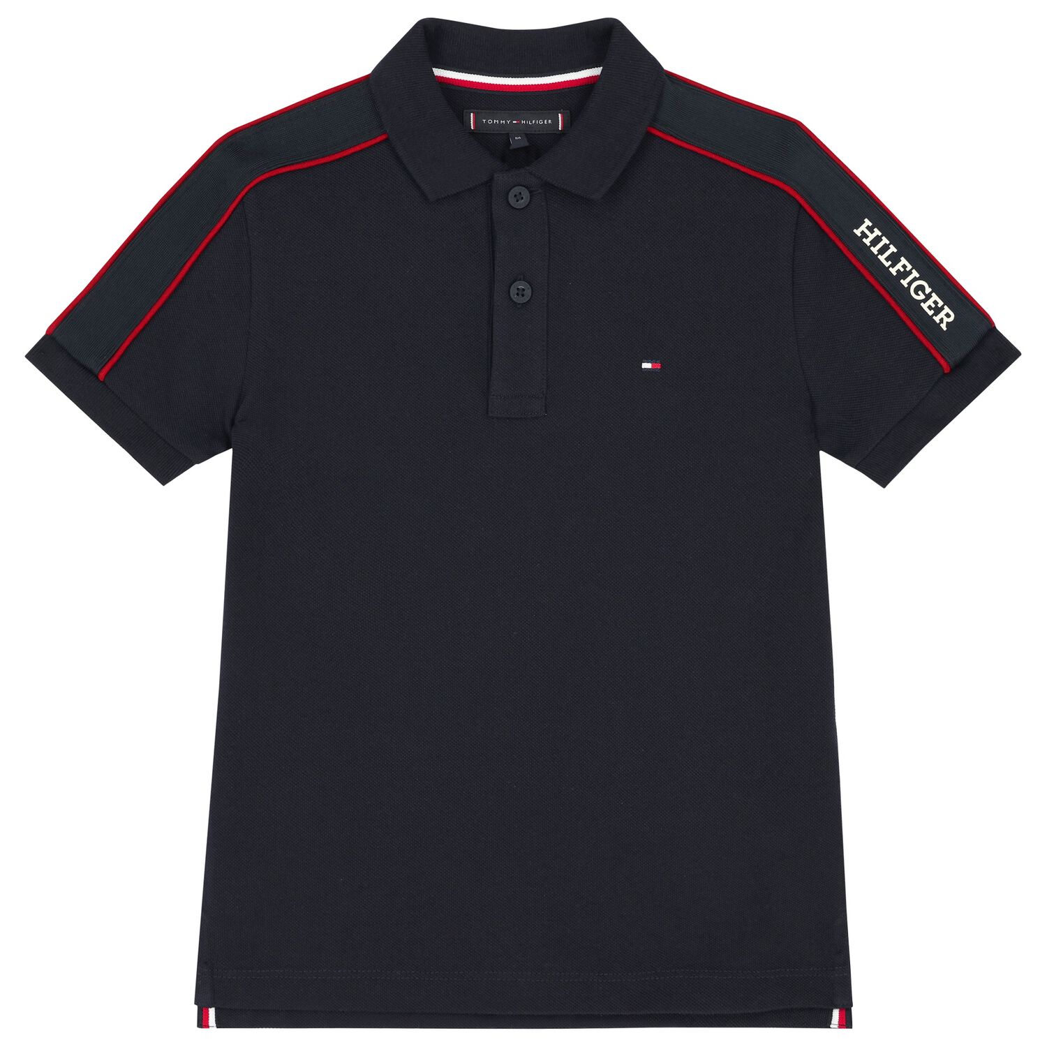 Boys Navy Blue Logo Polo Shirt, 1, hi-res image number null