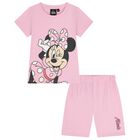 Girls Pink Minnie Mouse Shorts Set, 1, hi-res