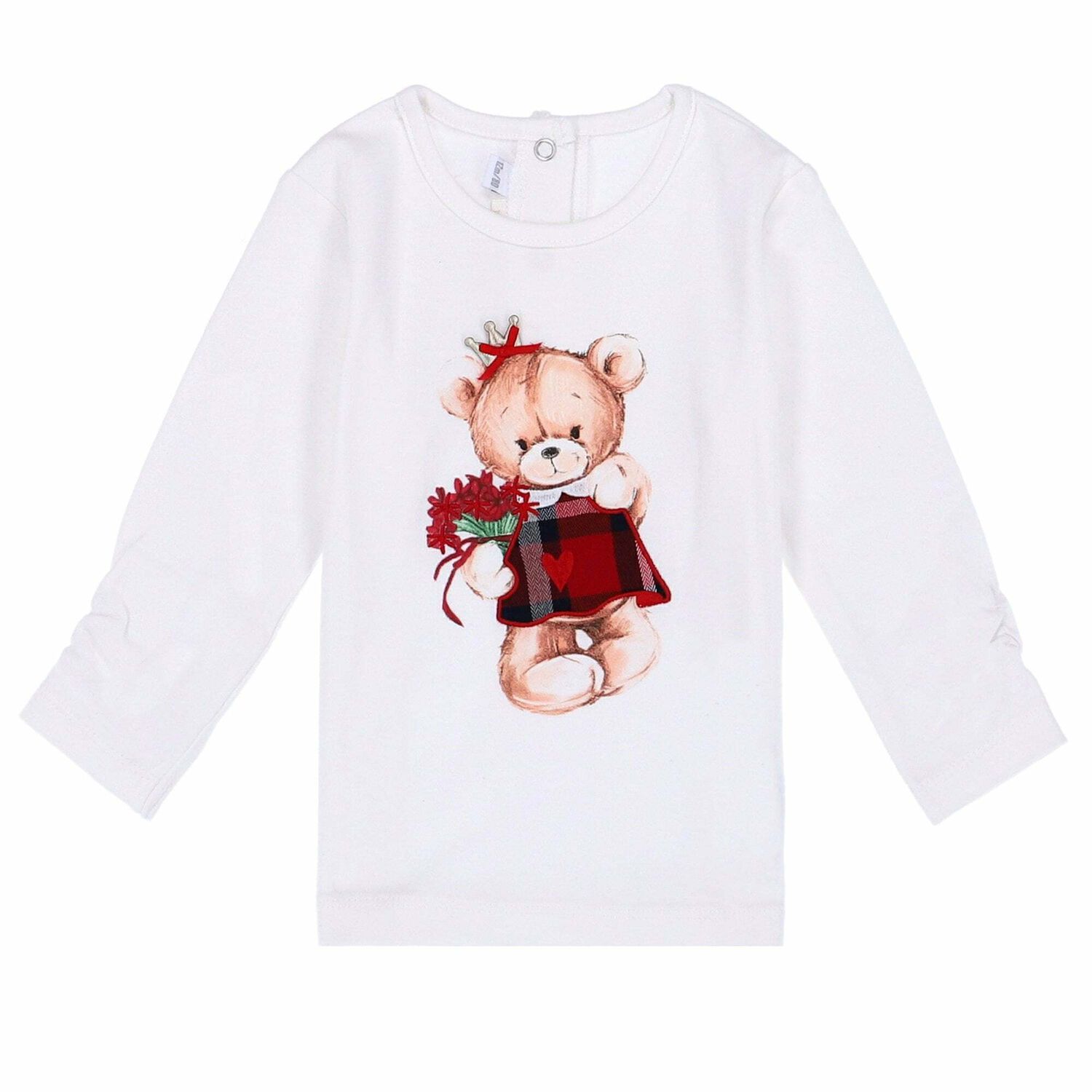 Baby Girls White Cotton Top, 1, hi-res image number null
