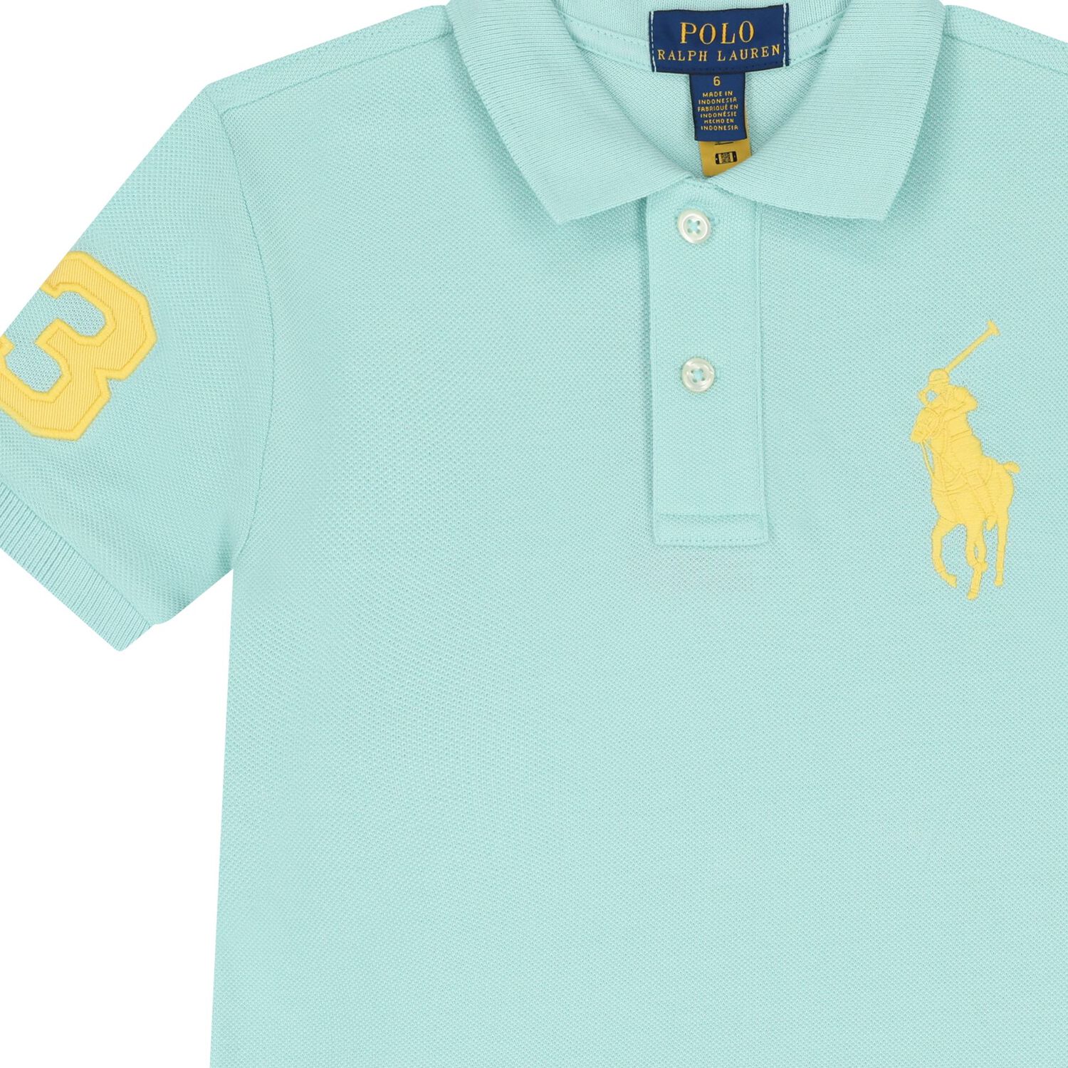 Boys Turquoise Blue Logo Polo Shirt, 1, hi-res