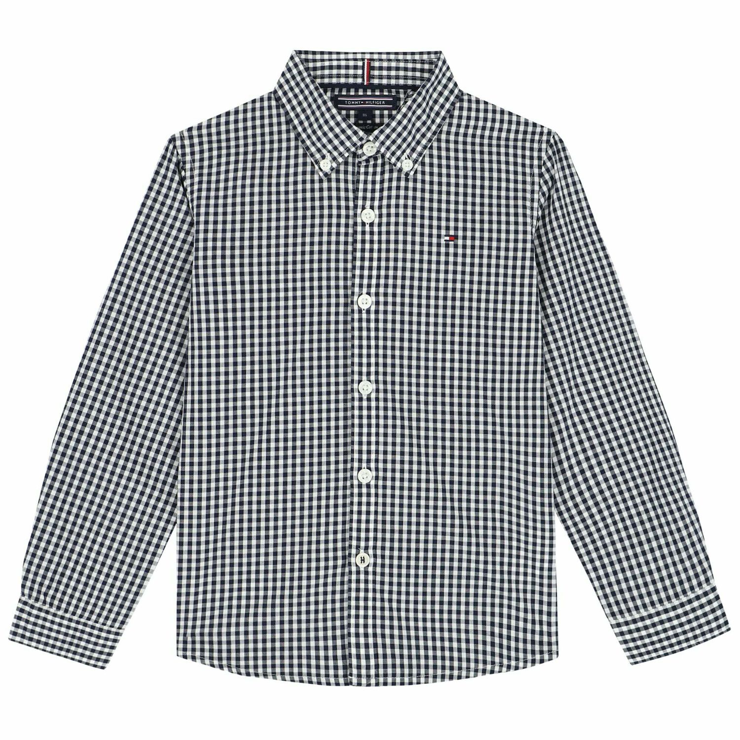 Boys Navy Blue & White Logo Shirt, 2, hi-res image number null