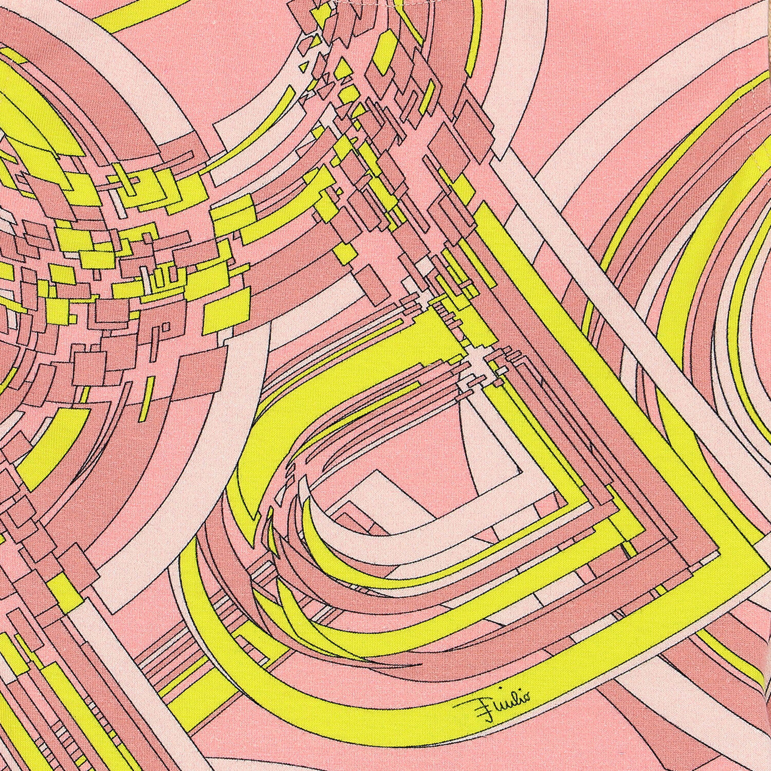 مايوه مطبع باللون الوردي والأصفر , 1, hi-res