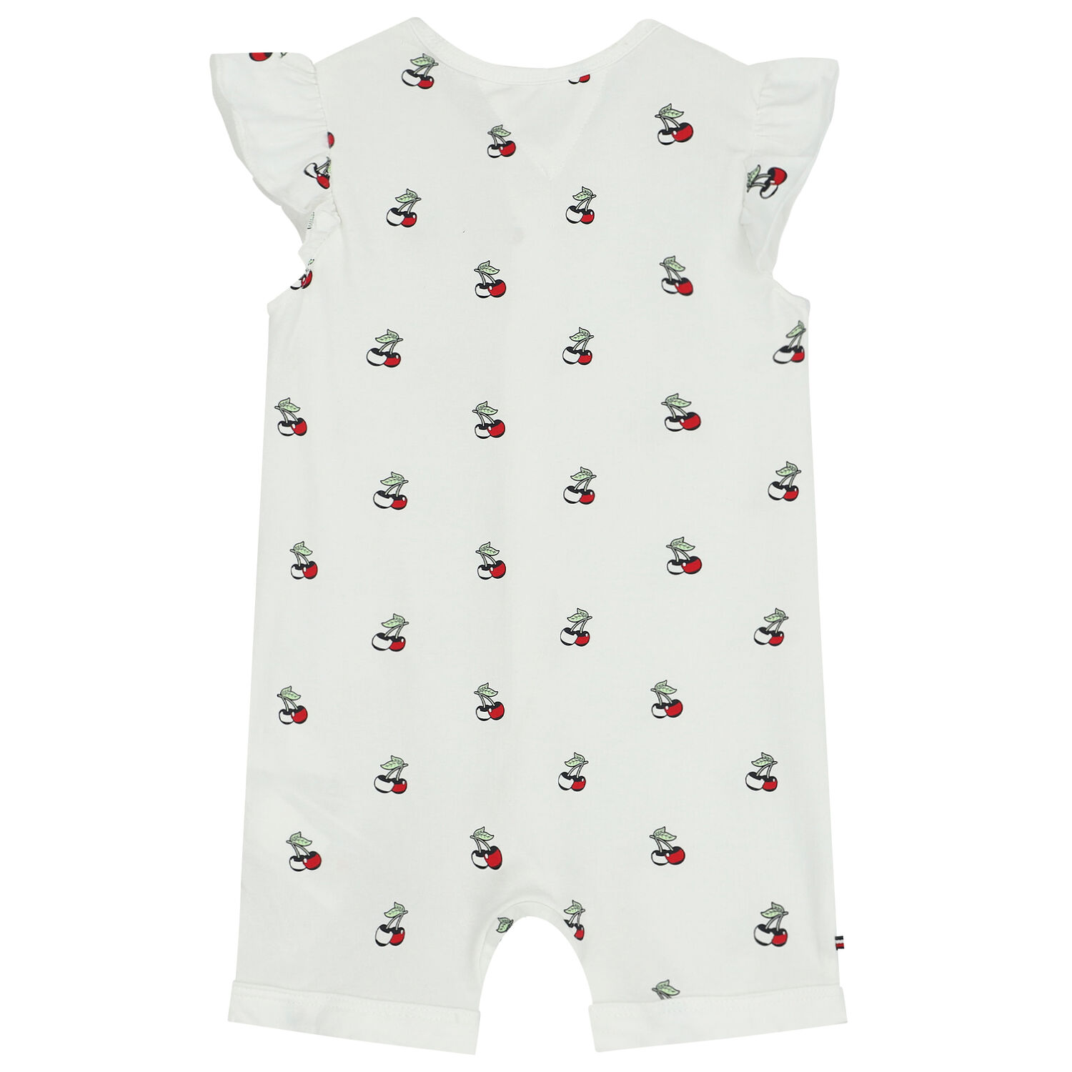 Baby Girls White Cherry Romper, 1, hi-res