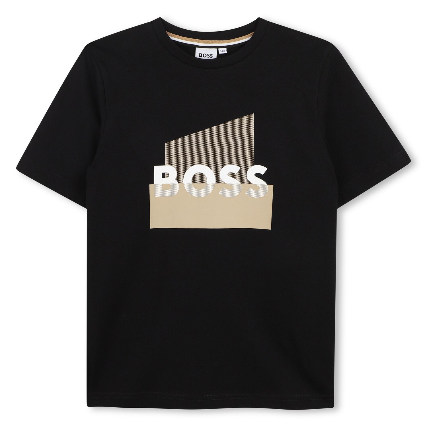 Boys Mini Me Black Logo T-Shirt, 2, hi-res