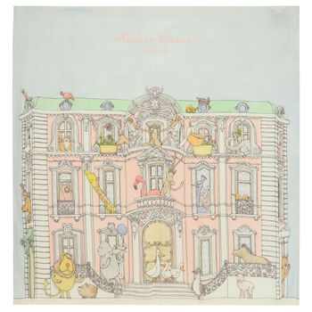 Blue & Pink Monceau Carré Swaddle & Bib Gift Set