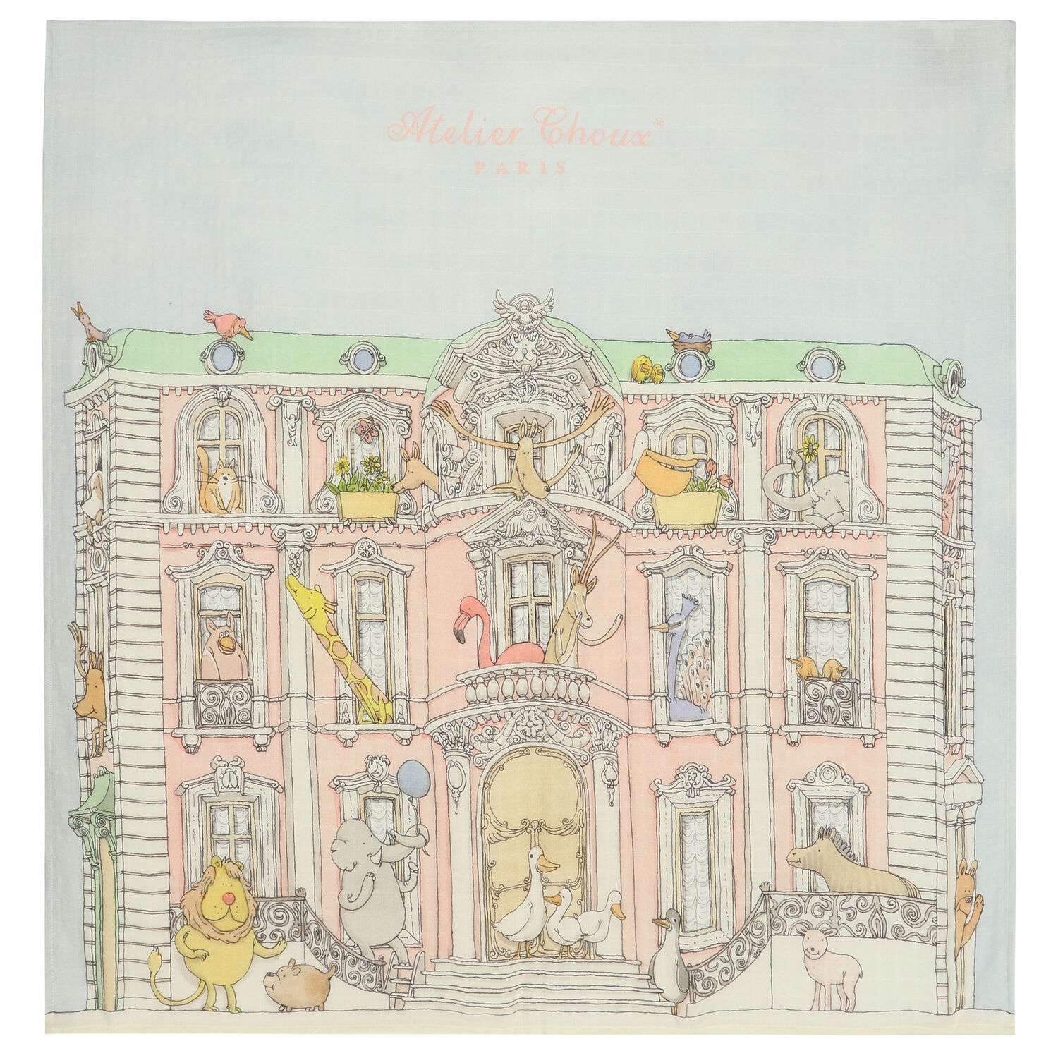 طقم هديا قماط ومريلة باللون الأزرق و الوردي, 1, hi-res image number null