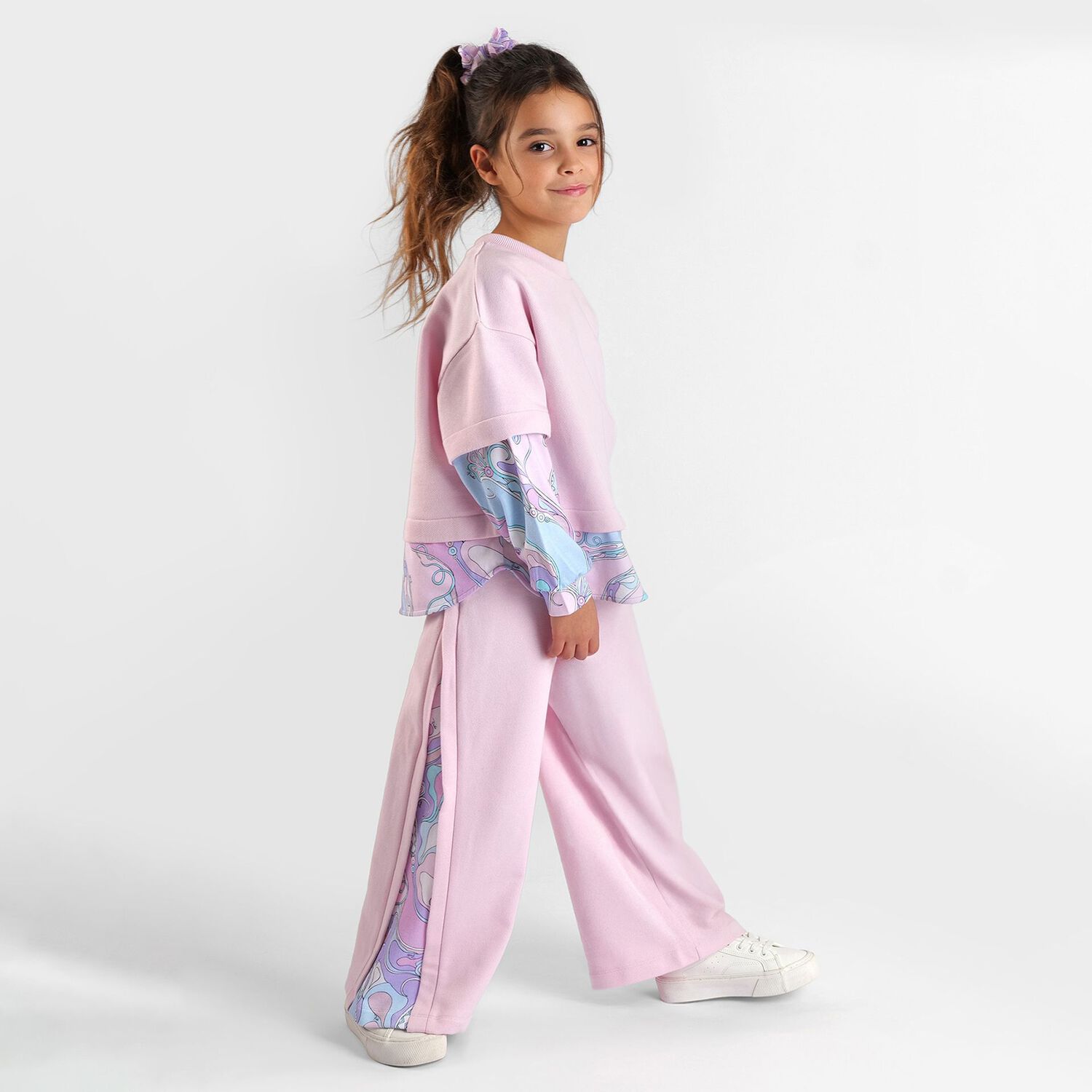 Girls Pink Orchidee Trousers, 1, hi-res
