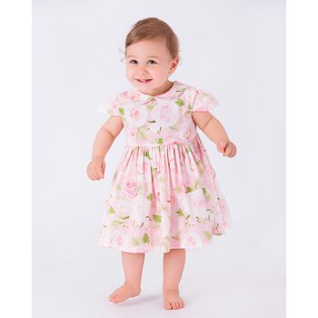 Baby Girls Pink Rose Dress