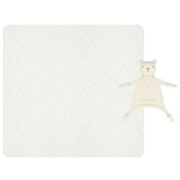 طقم هدايا لحاف و بطانية بالون الأبيض والوردي