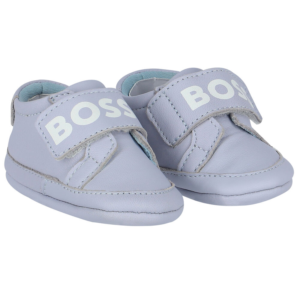 Tilbud Ny mening ubehageligt BOSS Baby Boys Blue Logo Pre Walker Shoes | Junior Couture USA