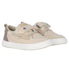 Younger Boys Beige Boat Shoes, 1, hi-res