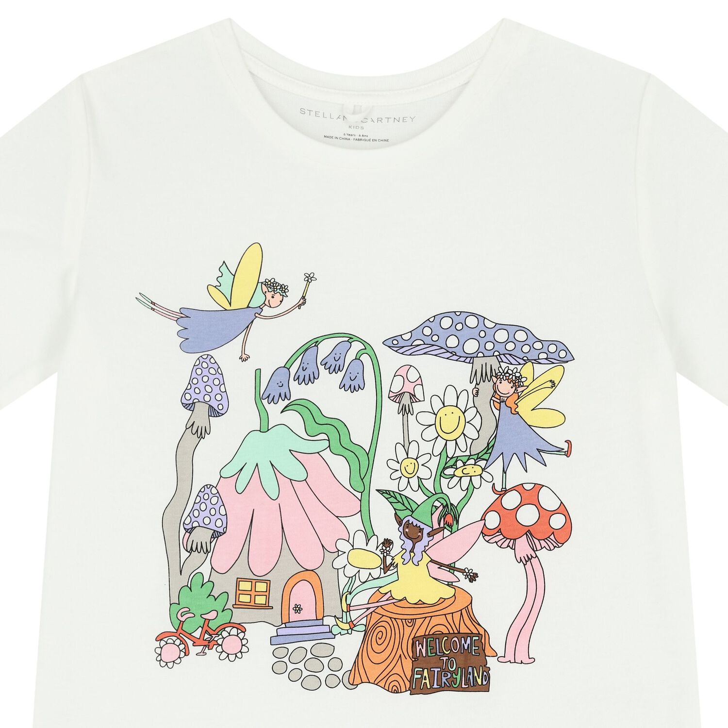 Girls White Fairy T-Shirt, 1, hi-res image number null