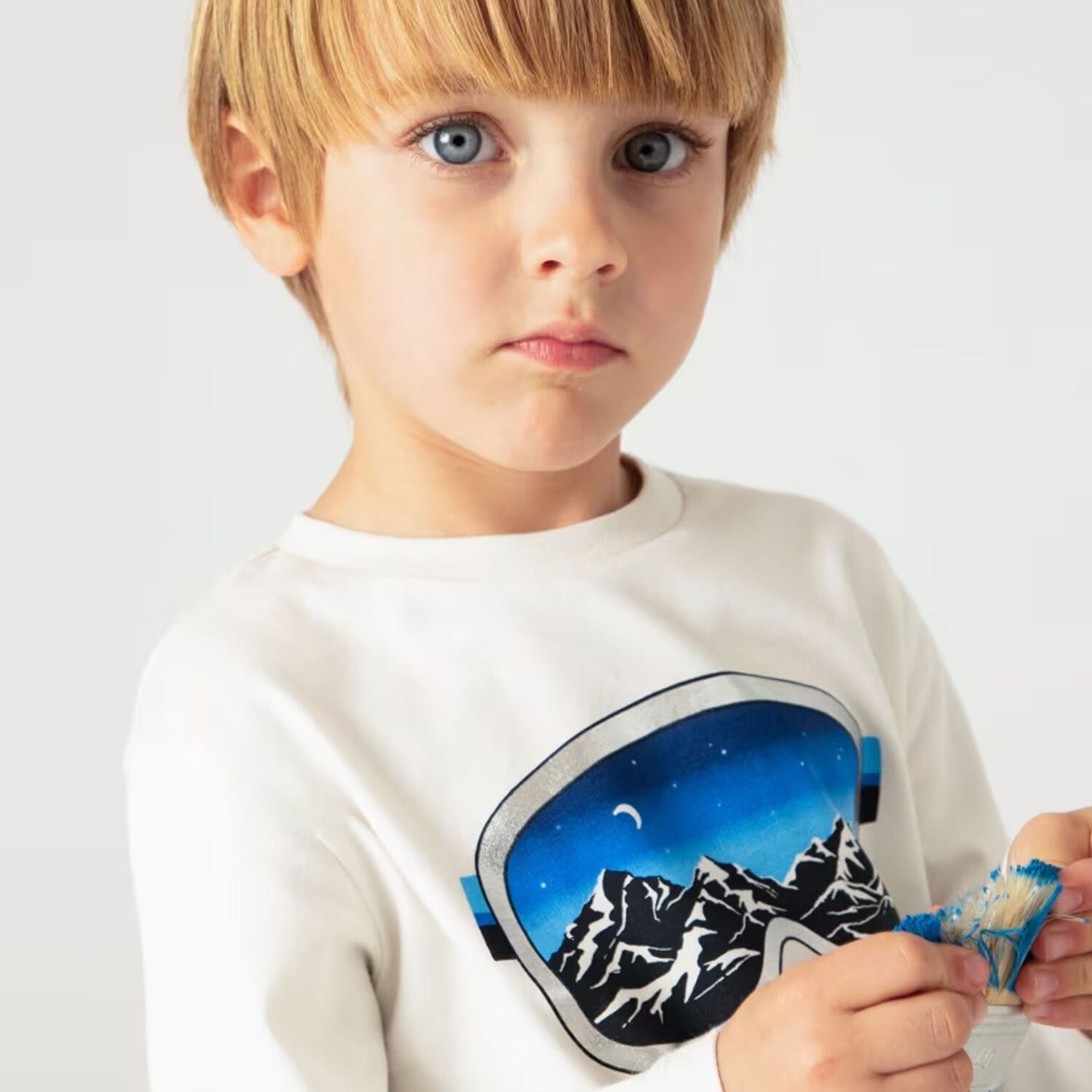 Boys Ivory Long Sleeve Top, 1, hi-res image number null