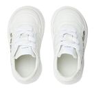 White Web Stripe Logo Trainers, 1, hi-res