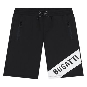 Younger Boys Black Logo Shorts