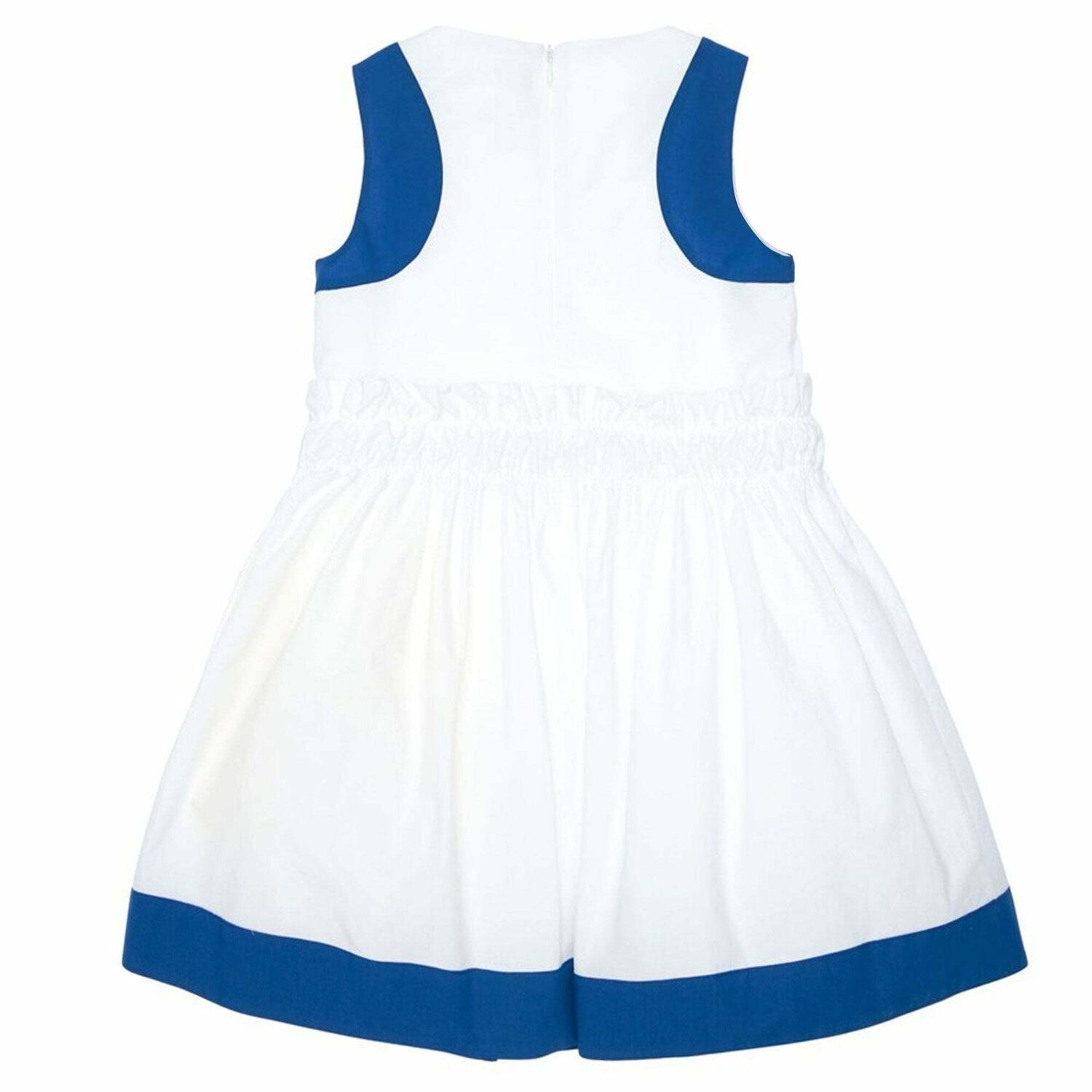 Girls White & Blue Dress, 1, hi-res image number null