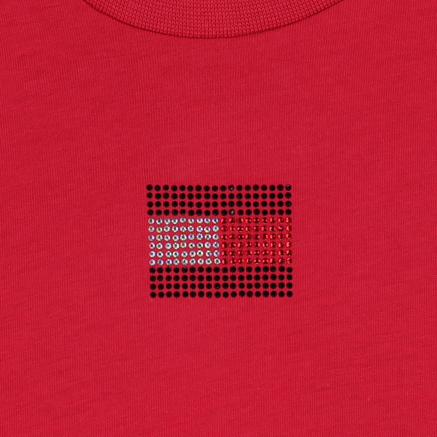 Girls Pink Embellished Logo T-Shirt, 2, hi-res