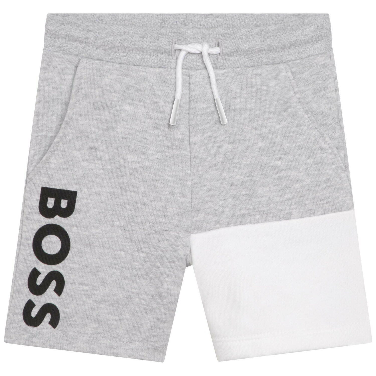 Younger Boys Grey Logo Shorts, 1, hi-res image number null
