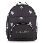 Girls Black Logo Backpack, 1, hi-res