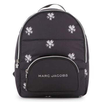 Girls Black Logo Backpack
