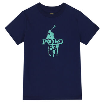 Boys Navy Logo T-Shirt