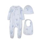 Baby Boys Blue Tiger Babygrow Gift Set, 1, hi-res