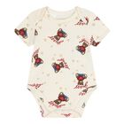 طقم رياضي للأطفال بشعار دب تيدي باللون العاجي, 1, hi-res