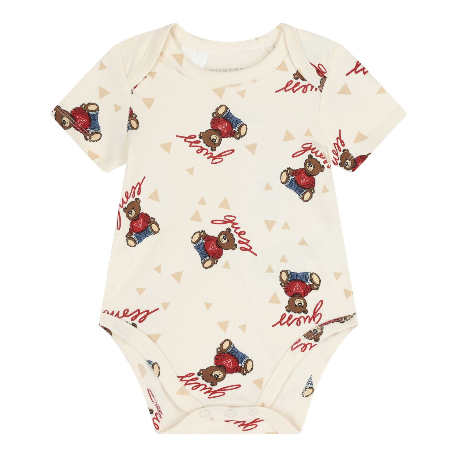 طقم رياضي للأطفال بشعار دب تيدي باللون العاجي, 1, hi-res