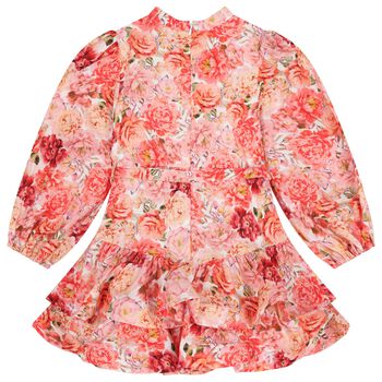 Girls Pink Floral Dress 