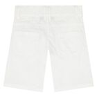 Younger Boys White Logo Shorts, 1, hi-res