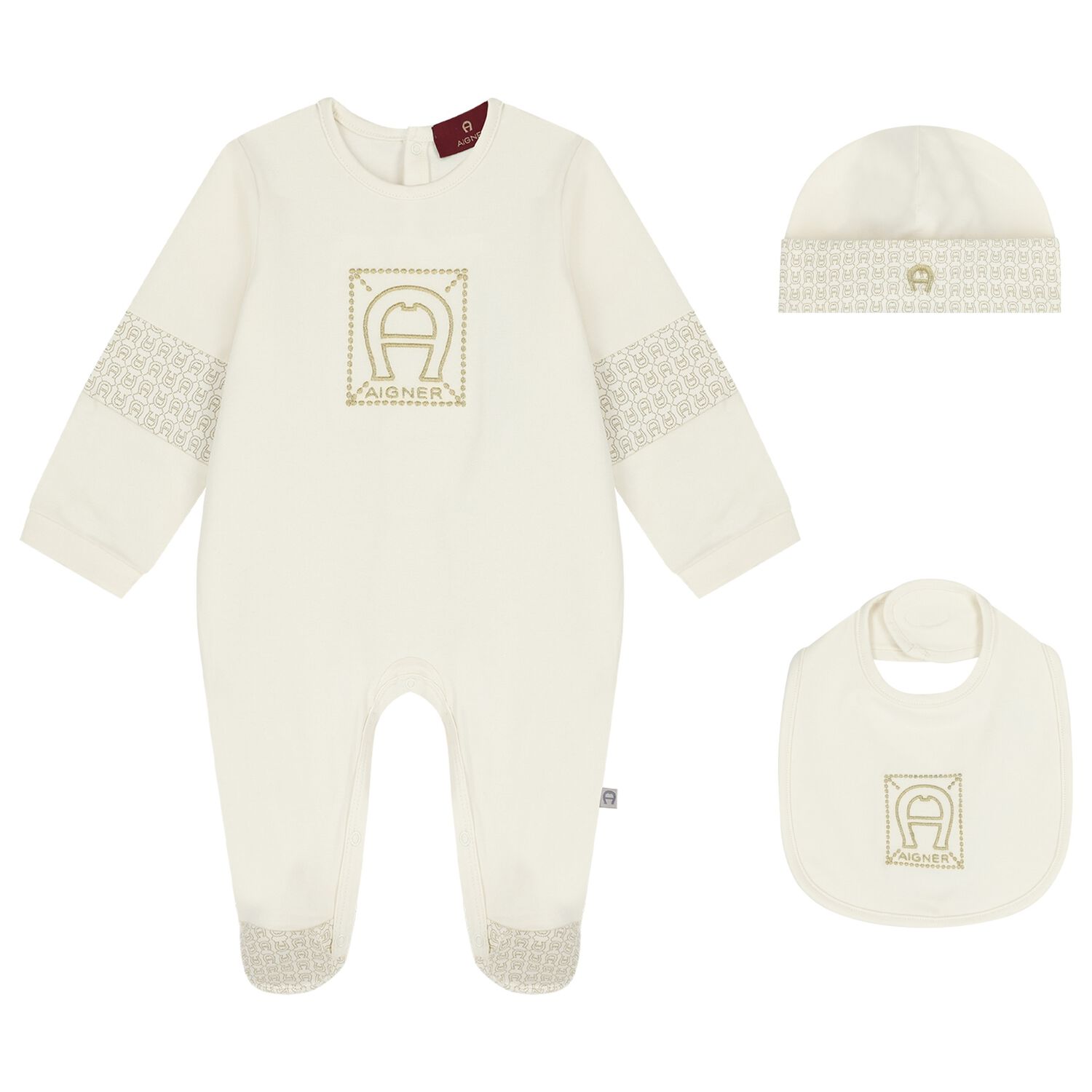 Ivory Logo Babygrow Gift Set , 1, hi-res